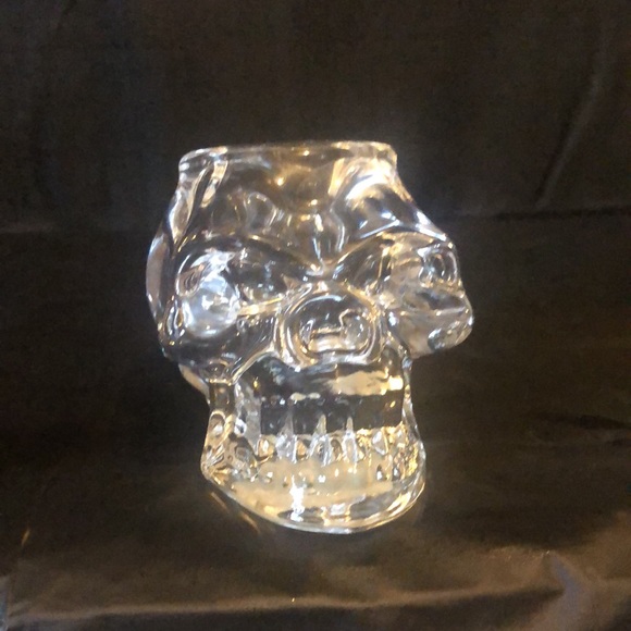 Skull votive candle holder heavy glass & large 5.5” L by 4” H; 3.5 lbs. MINT VTG - Picture 8 of 8